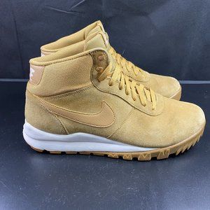 Nike Hoodland Suede Hi Top Haystack Light Brown Shoes 654888-727 Men's Size 11